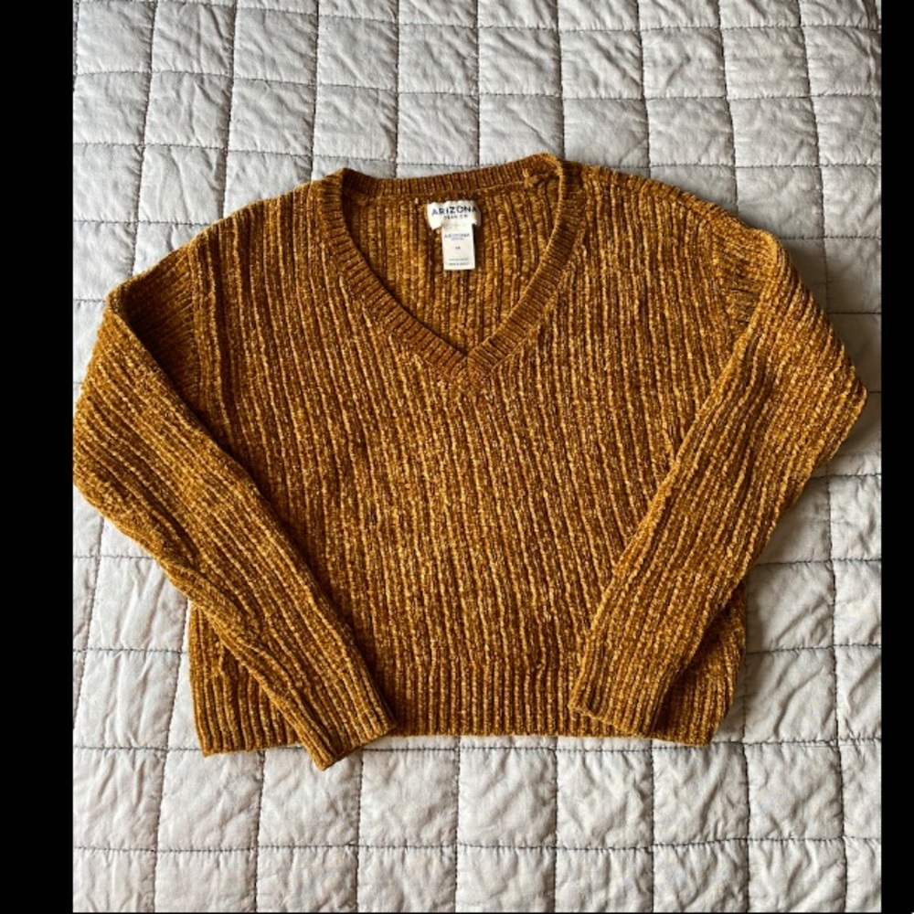 Size small yellow cropped sweater